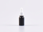 Preview: Schwarzglasflasche 10ml, mit Pipette weiss